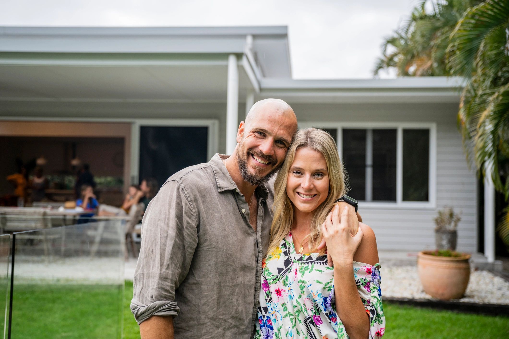 happy property owners testimonial portrait